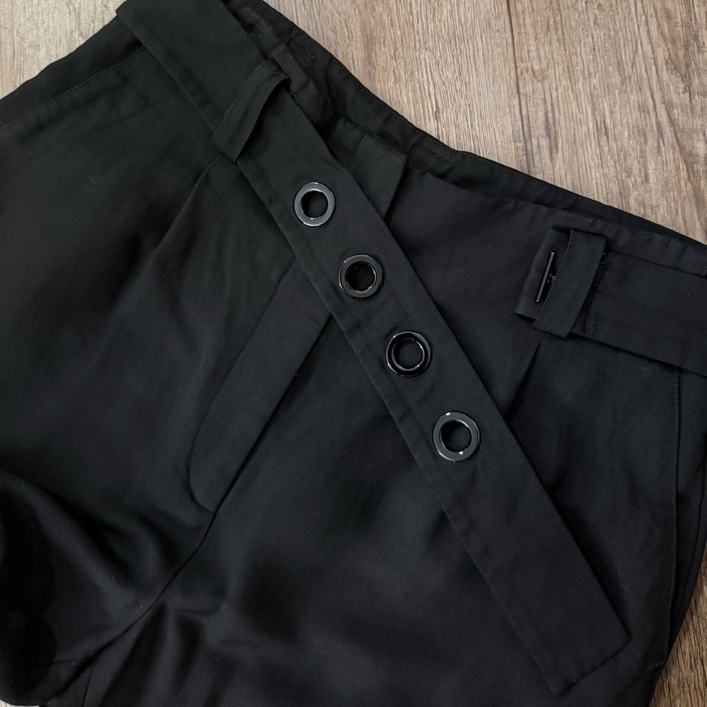 Sandro • Belted Wide Leg Cuffed Cropped Trousers - Picture 11 of 15